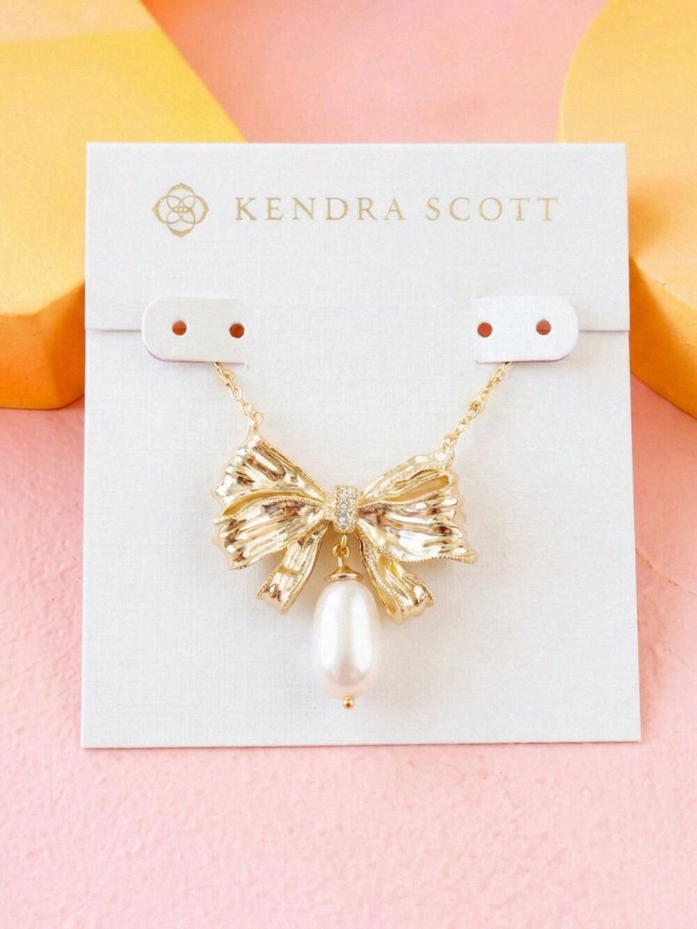 Kendra Scott x LoveShackFancy Bow Pearl Necklace